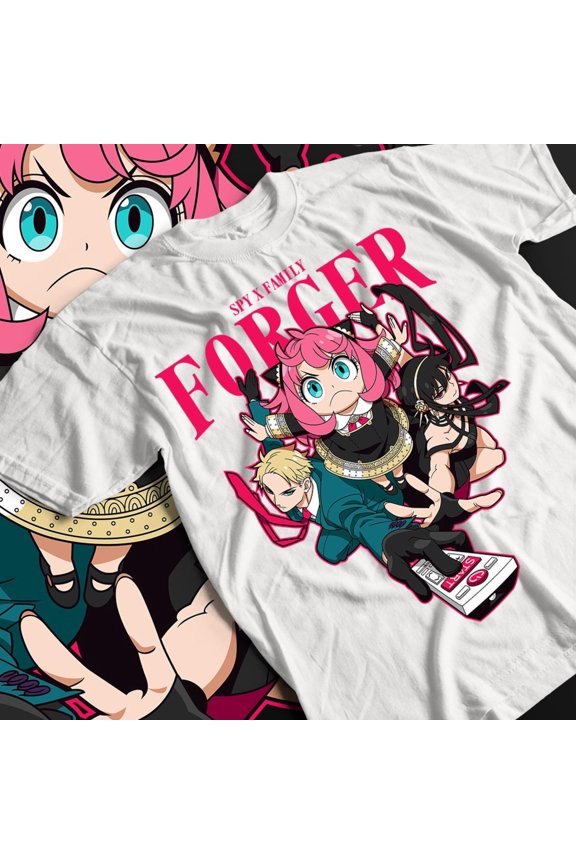 Anya Loid Yor Forger Family Streetwear Graphic Tee, Cotton Unisex Anime Style T-Shirt