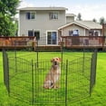 thumbnail image 1 of Anyask 30" Tall 10 Panel Dog Playpen with One Door, Portable Customizable Foldable Metal Fence for Pets, Black, 1 of 8
