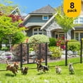 Anyask Heavy Duty Metal Dog Playpen Outdoor for RV & Camping, Garden Fence for Yard Landscape Patio Outdoor Decor, W26.7"xH32", 8 Pack