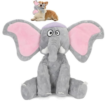 Anyask Small Medium Dog Squeak Toys for Aggressive Chewers,Mammoth Gray
