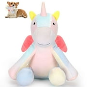 Anyask Small Medium Dog Squeak Toys for Aggressive Chewers,Unicorn