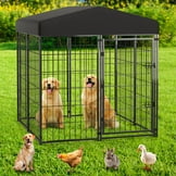 Anyask Heavy Duty Metal Dog Playpen Outdoor for RV & Camping, Garden Fence for Yard Landscape Patio Outdoor Decor, W26.7"xH32", 8 Pack