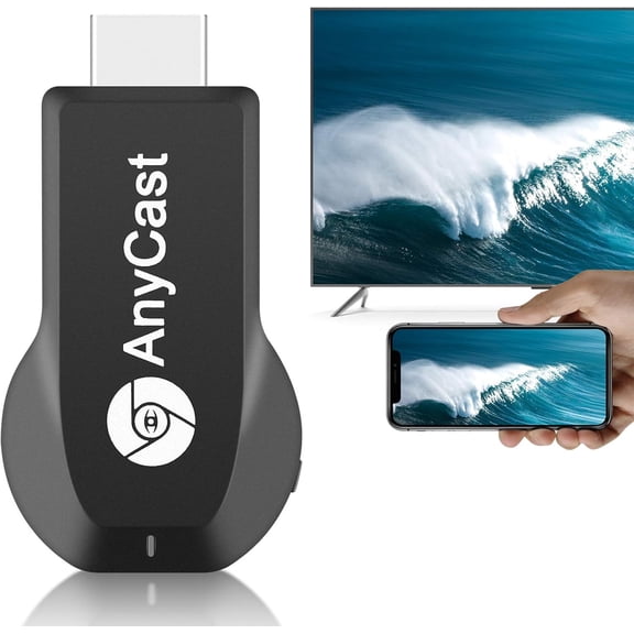 Anycast Wireless HD Display Adapter Receiver 1080P Screen Mirroring Streaming Media Dongle Compatible with iOS/Android/Windows/Mac to HDTV Monitor Projector Support Miracast Airplay DLNA