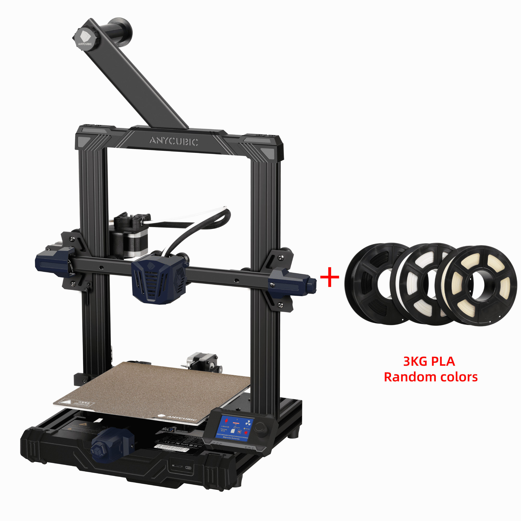 Anycubic Kobra Go FDM 3D Printer Auto Leveling and ANYCUBIC 3KG PLA 3D Printer Filament Bundle