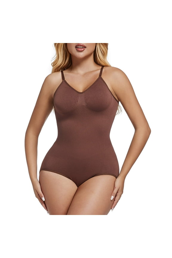 Backless Bodysuit Shapewear for Women Full Body Shaper Tummy Control Butt Lifting Seamless V Neck Slimming Tank Top
