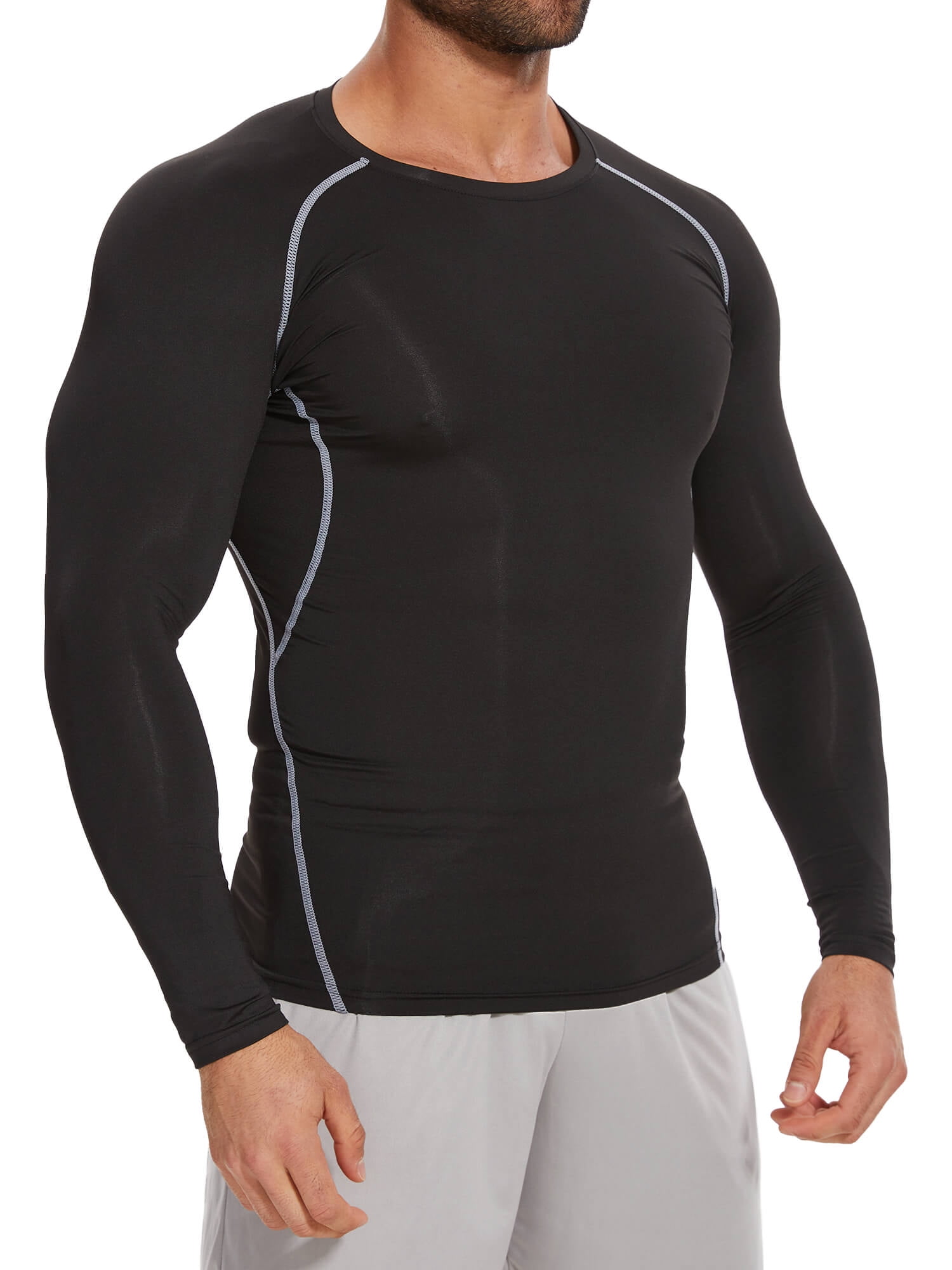 Anyfit Wear Men Athletic Cool Dry Fit T Shirts Long Sleeve Fitness