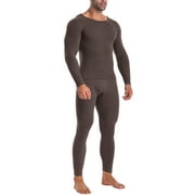 Anyfit Wear Men Long Johns Thermal Underwear Set Fleece Lined Base Layer Top and Bottom for Cold Weather