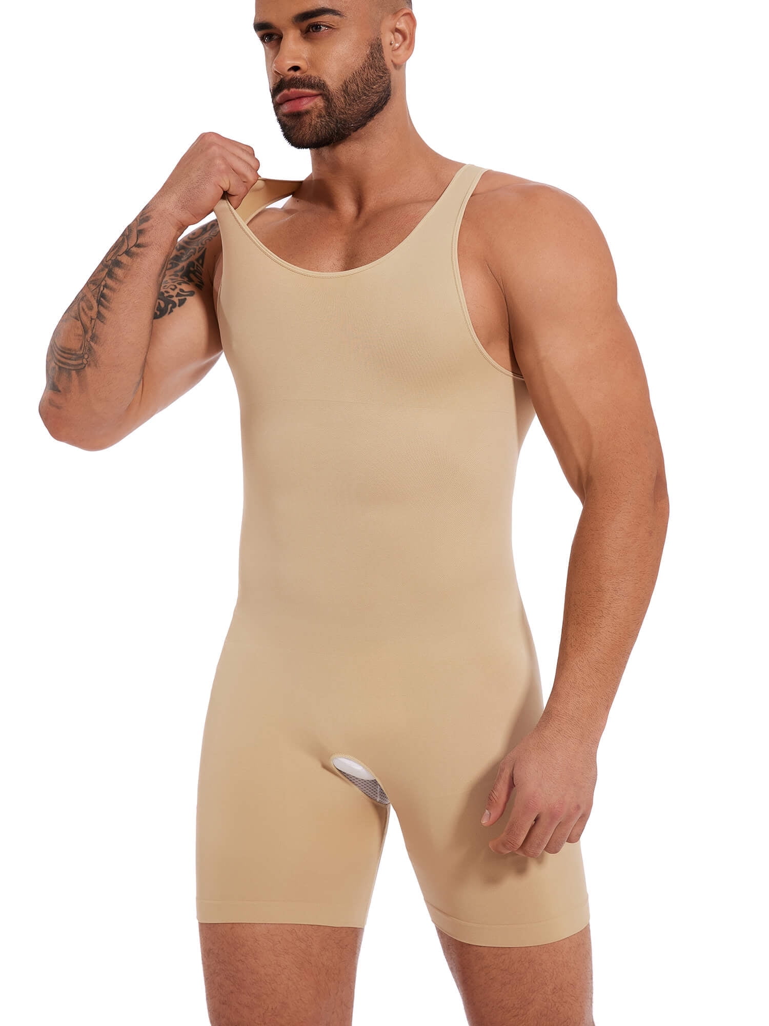 Ovnshery Dimagrante Body Shaper Maschile Shapewear Completo Body Controllo Della Pancia Compressione, Pastiglie Per Peccato Nero, XXX-Large