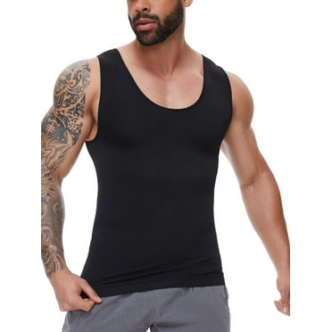 Anyfit Wear Mens Compression Shirt Slimming Body Shaper Vest Workout Tummy Control Tank Tops Abs Abdomen Undershirts