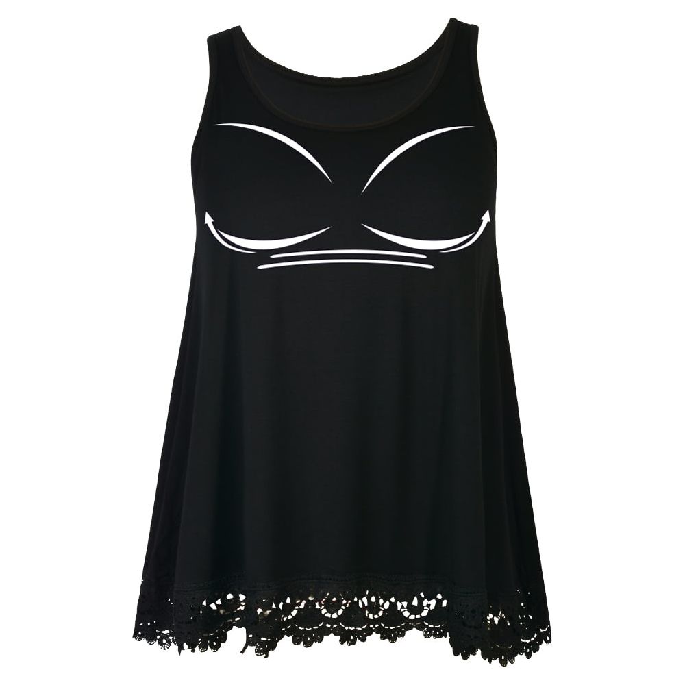 Anyfit Wear Plus Size Camisole with Built in Bra Padded Tank Tops for Women Flowy Sleeveless