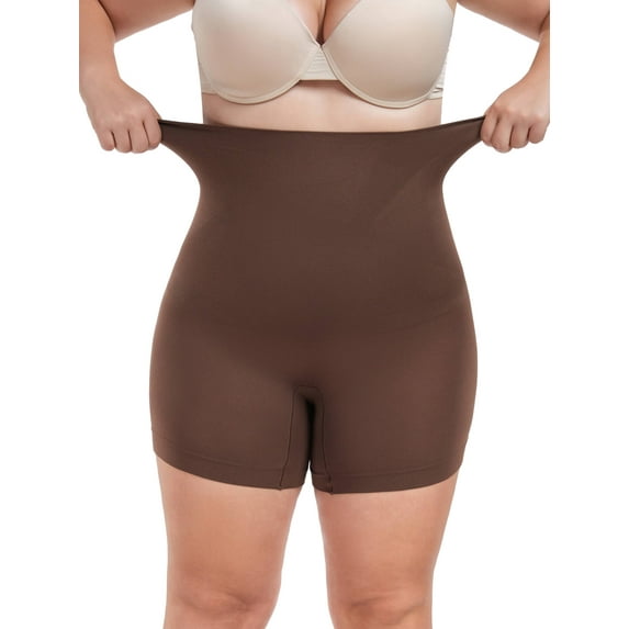 Anyfit Wear Plus Size High Waisted Body Shaper Boyshorts Shapewear for Women Tummy Control Thigh Slimming Panties