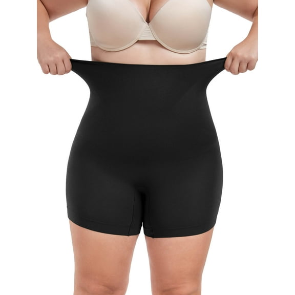 Anyfit Wear Plus Size High Waisted Body Shaper Boyshorts Shapewear for Women Tummy Control Thigh Slimming Panties
