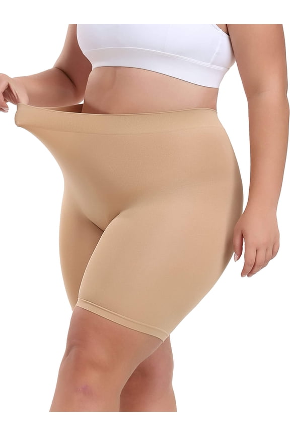 Plus Size Mid Waisted Body Shaper Shorts Shapewear for Women Tummy Control Thigh Slimming Panties