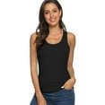 thumbnail image 1 of Anyfit Wear Racerback Workout Tank Tops With Shelf Bra for Women Basic Athletic Tanks Yoga Undershirt Summer Sleeveless Exercise Tops Black 2XL, 1 of 8