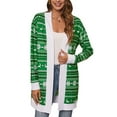 thumbnail image 1 of Anyfit Wear Women Christmas Cardigan Long Sleeve Open Front Xmas Sweaters Thin Coats Jackets Outerwear Green M, 1 of 7