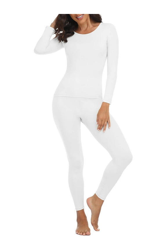 Women Thermal Underwear Set Long John Base Layer Ultra Soft Top&Bottom Sets for Cold Weather