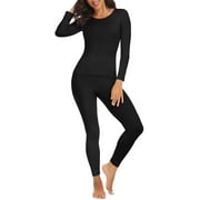 ANYFIT WEAR Women Thermal Underwear Set Long John Base Layer Ultra Soft Top&Bottom Sets for Cold Weather