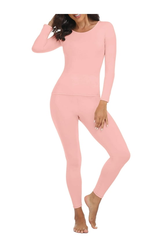 Women Thermal Underwear Set Long John Base Layer Ultra Soft Top&Bottom Sets for Cold Weather