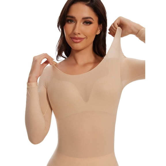 Anyfit Wear Women's Casual Long Sleeve Crew Neck Stretchy Slim Fit Basic Top T-Shirt