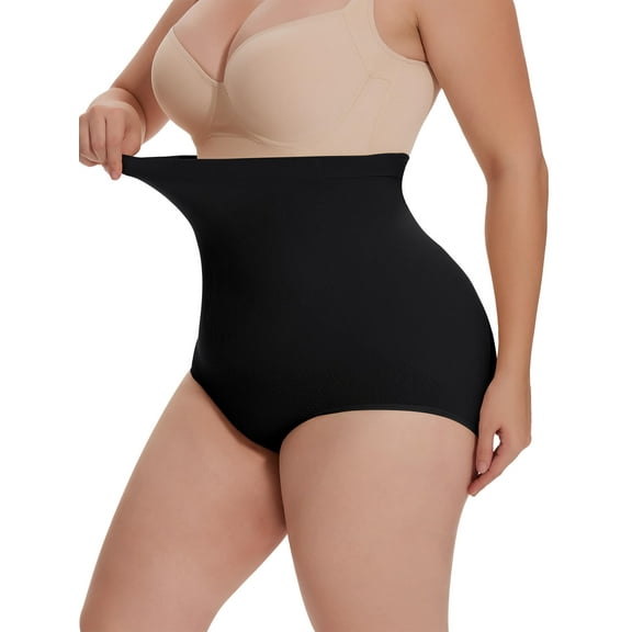 Anyfit Wear Women's Plus Size High Waisted Shapewear Tummy Control Panty Underwear Seamless Butt Lifter Slimming Briefs