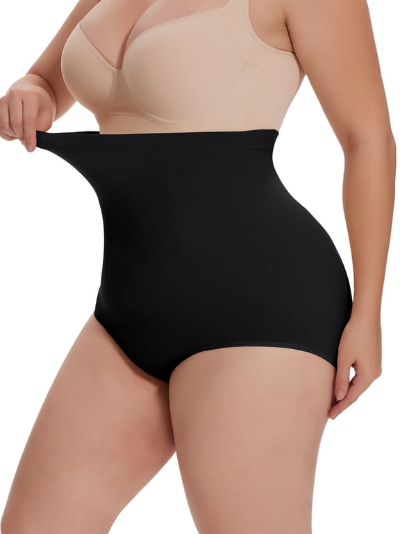 Women's Plus Size High Waisted Shapewear Tummy Control Panty Underwear Seamless Butt Lifter Slimming Briefs