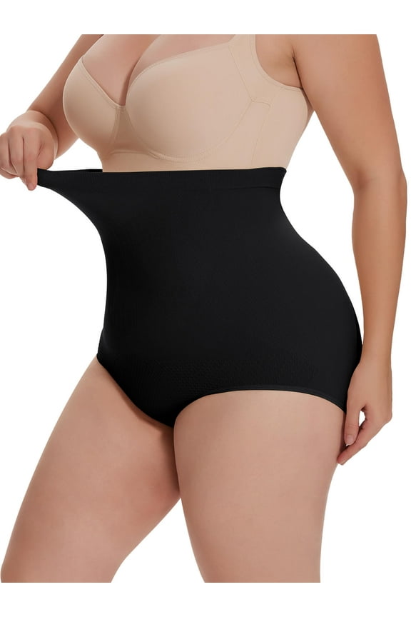 Women's Plus Size High Waisted Shapewear Tummy Control Panty Underwear Seamless Butt Lifter Slimming Briefs