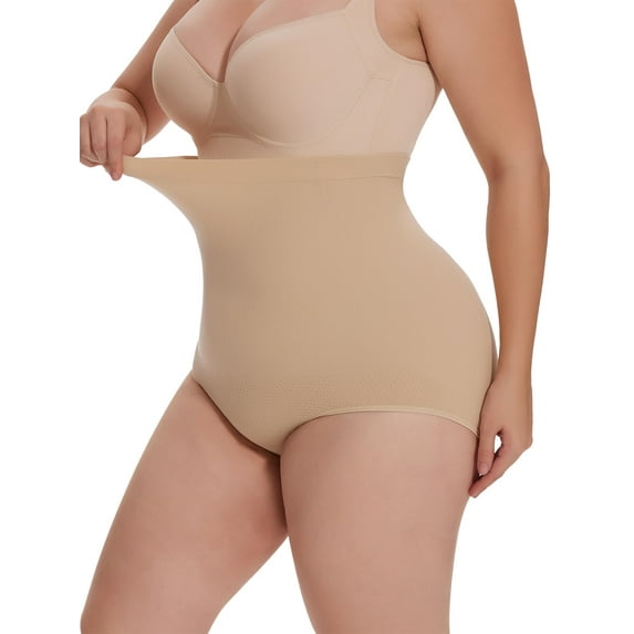 Anyfit Wear Women's Plus Size High Waisted Shapewear Tummy Control Panty Underwear Seamless Butt Lifter Slimming Briefs