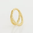 thumbnail image 1 of Anygolds 14K REAL Solid Gold Double Septum Hoop Ring Piercing, Cartilage Daith Helix Tragus Conch Septum Nose Body Clicker Earring Jewelry - MBJ5521-7Y Yellow Gold, 1 of 5
