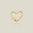 thumbnail image 1 of Anygolds 14K Real Solid Gold Adults' Heart Charm Enhancer, Screw Lock, 1 of 8