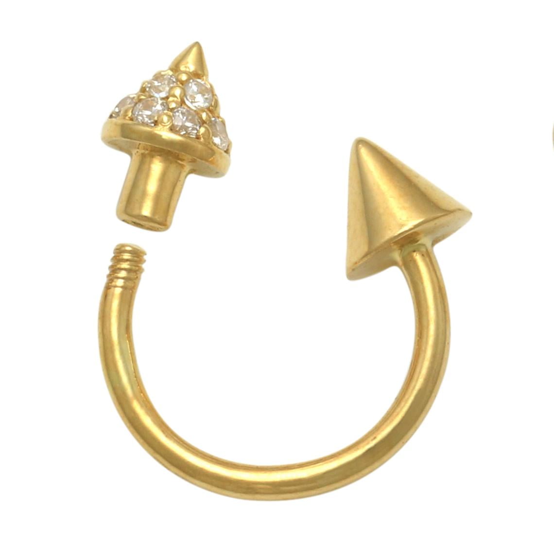 Gold piercing 1930066(Au-R)_CZ