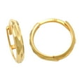 thumbnail image 1 of Anygolds 14K Real Solid Gold Diamond-Cut Hinged Hoop Earrings Piercings, 1 of 8