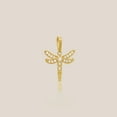 thumbnail image 1 of Anygolds 14K Real Solid Gold Dragonfly CZ Pendant Charm for Chain Necklace&nbsp;, 1 of 7