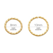 Anygolds 14K Real Solid Gold Hoop Earring - Gold Nose Lip Eyebrow Cartilage Daith Helix Tragu Conch Rook Snug Body Hoop Ear Piercing Jewelry 20 Gauge - MBJ3303Y Yellow Gold