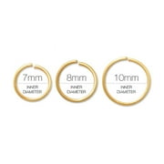 Anygolds 14K Real Solid Gold Hoop Earring - Gold Nose Lip Eyebrow Cartilage Daith Helix Tragu Conch Rook Snug Body Twisted Hoop Ear Piercing Jewelry 20 Gauge - MBJ2306Y Yellow Gold