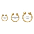 thumbnail image 1 of Anygolds 14K Real Solid Gold Horseshoe Ball Hoop Earring - Septum, Cartilage, 1 of 6