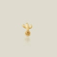 thumbnail image 1 of Anygolds 14K real solid Gold Mini Cactus Flatback Earring 18G, 1 of 8