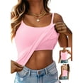 thumbnail image 1 of Anygrew Camisole Tops for Women with Built in Bra Adjustable Strap Tank Top Casual Basic Cami Tanks, 1 of 5
