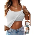 thumbnail image 1 of Anygrew Camisole Tops for Women with Built in Bra Adjustable Strap Tank Top Casual Basic Cami Tanks, 1 of 5
