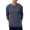 thumbnail image 1 of Anygrew Mens shirts Long Sleeve Henley Shirt Waffle Shirt for Men, 1 of 4