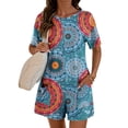 thumbnail image 1 of Anygrew Rompers for Women Casual Short Sleeve Oversized Athletic Workout Reversible Hot Shot Tee Romper Deep Pockets, 1 of 6