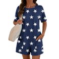 thumbnail image 1 of Anygrew Rompers for Women Casual Short Sleeve Oversized Athletic Workout Reversible Hot Shot Tee Romper Deep Pockets, 1 of 6
