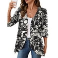 thumbnail image 1 of Anygrew Casual Lightweight Cardigans For Women Out Open Front Jackets 3/4 Sleeves, 1 of 7