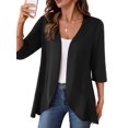 thumbnail image 1 of Anygrew Casual Lightweight Cardigans For Women Out Open Front Jackets 3/4 Sleeves, 1 of 7