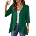 thumbnail image 1 of Anygrew Casual Lightweight Cardigans For Women Out Open Front Jackets 3/4 Sleeves, 1 of 7