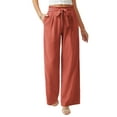 Anygrew Women Casual Wide Leg Pants High Waisted Business Work Casual