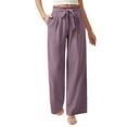 thumbnail image 1 of Anygrew Women Casual Wide Leg Pants High Waisted Business Work Casual Pants Loose Flowy Beach Palazzo Pants, 1 of 5