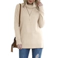 thumbnail image 1 of Anygrew Women Pullover Sweater Long Sleeve Casual Sweaters for Women Turtleneck Knit Jumper, 1 of 6