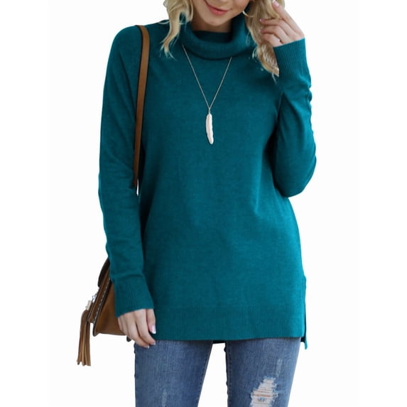 Anygrew Turtleneck Sweaters for Women Long Sleeve Knit Sweater