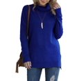 thumbnail image 1 of Anygrew Women Pullover Sweater Long Sleeve Casual Sweaters for Women Turtleneck Knit Jumper, 1 of 6