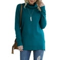 thumbnail image 1 of Anygrew Women Pullover Sweater Long Sleeve Casual Sweaters for Women Turtleneck Knit Jumper, 1 of 6